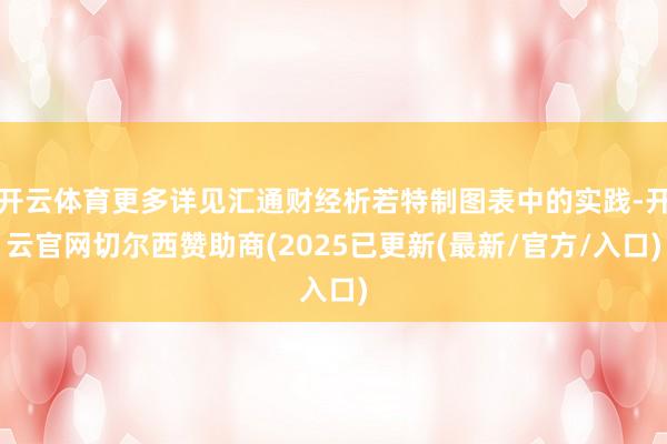开云体育更多详见汇通财经析若特制图表中的实践-开云官网切尔西赞助商(2025已更新(最新/官方/入口)