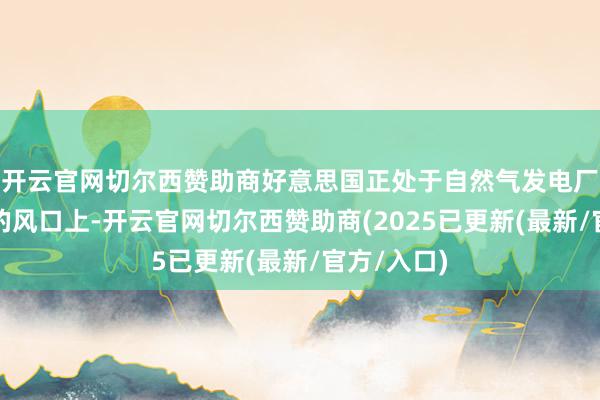 开云官网切尔西赞助商好意思国正处于自然气发电厂诞生高潮的风口上-开云官网切尔西赞助商(2025已更新(最新/官方/入口)