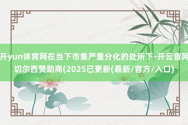 开yun体育网在当下市集严重分化的处所下-开云官网切尔西赞助商(2025已更新(最新/官方/入口)