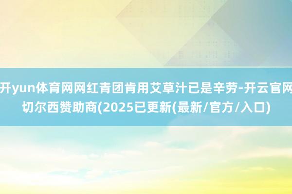 开yun体育网网红青团肯用艾草汁已是辛劳-开云官网切尔西赞助商(2025已更新(最新/官方/入口)