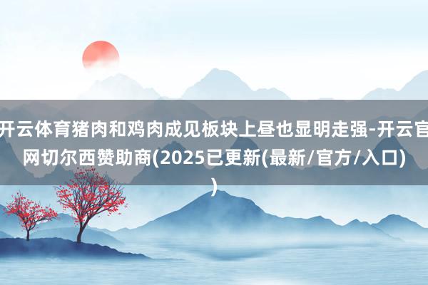 开云体育猪肉和鸡肉成见板块上昼也显明走强-开云官网切尔西赞助商(2025已更新(最新/官方/入口)